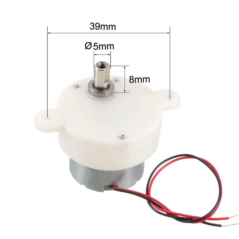 [Australia - AusPower] - uxcell 2PCS DC 6V 100 RPM High Torque Rotary Speed Cylinder Shape Deceleration Reducing Motor, 2-Wire Connecting 