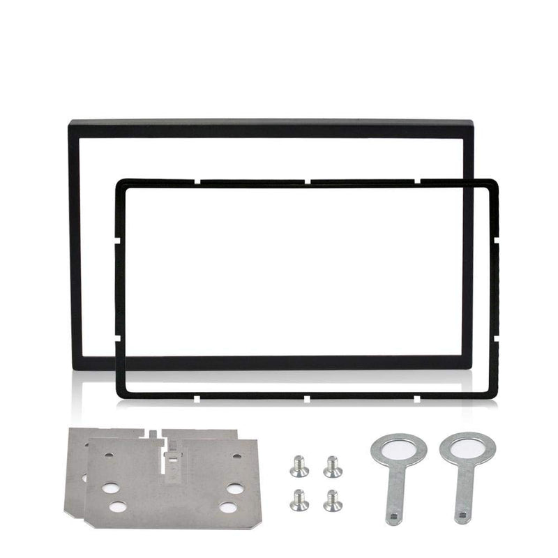 [Australia - AusPower] - Universal Double DIN Installation Slot Metal Car Stereo Radio Mounting Frame 2DIN Universal Car Radio Adapter in-Dash Mounting Frame Complete Fitting Kit 