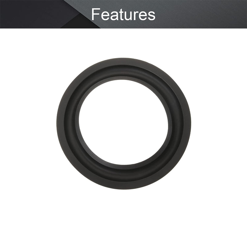 [Australia - AusPower] - Fielect 5 Inch Speaker Rubber Edge Surround Rings Replacement Parts for Speaker Repair or DIY 2pcs 5" 