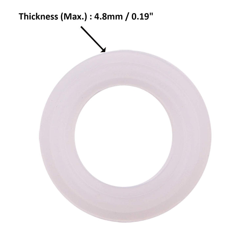 [Australia - AusPower] - DERNORD Silicone Sanitary Gasket, 3/4" Tri-Clamp O Rings 0.62 Inch ID 0.86 Inch OD (Pack of 2) 