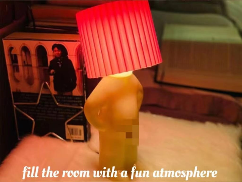 [Australia - AusPower] - Funny Bedside Table Lamp, Birthday Gifts for Men Women,Valentines Day Gifts for Him Her Boyfriend, Shy Boy Table Lamp, White Elephant Gifts for Adults,Funny Gifts for Men Women, Adult Gag Gifts Blue 