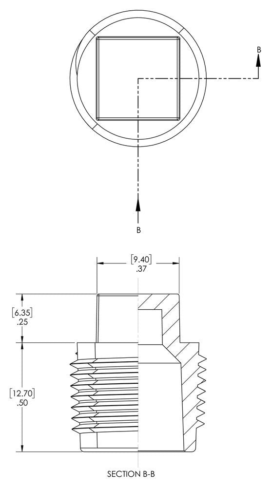 [Australia - AusPower] - Caplugs 99390174 Plastic Threaded Plug for Pipe Fittings. P-28, PE-HD, to Plug Thread Size 1/4 NPT", Red (Pack of 100) 