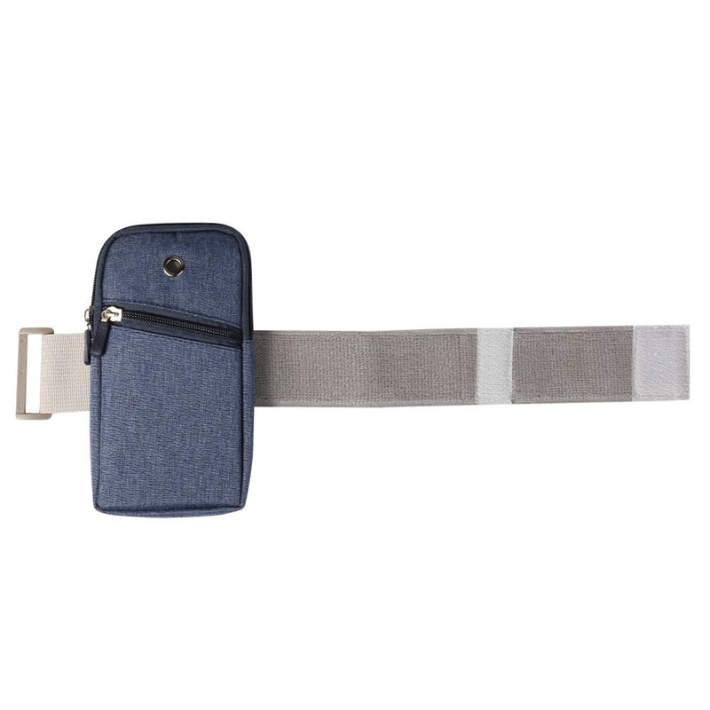 [Australia - AusPower] - Universal Nylon Zipper Sports Running Armband Compatible for Samsung Galaxy S21+ S20 FE Note 20 10+ / A11 A31 A41 A51 A52 A10s A20 A30 A50 / OnePlus 9R 9 8T Nord/Nokia 5.4 3.4 2.3 (Navy Blue) Navy Blue 