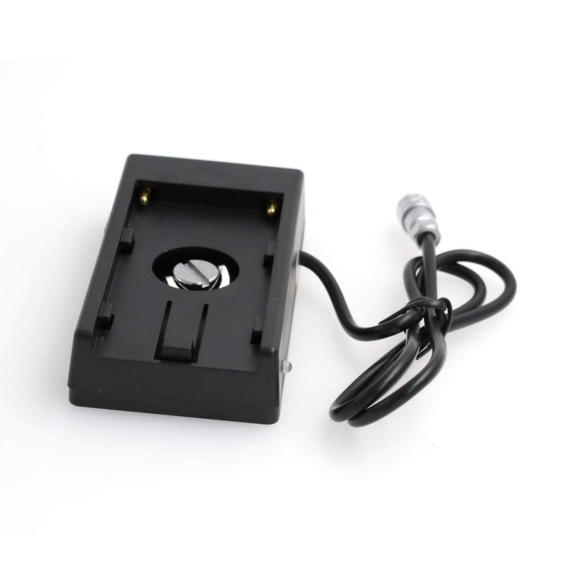 [Australia - AusPower] - Eonvic F970 Battery Plate to Weipu 2 Pin Female for Blackmagic Cinema Camera BMPCC 4K, F970 Battery Power Mount Plate for Sony NP-F970 F750 F550 Battery Straight line 