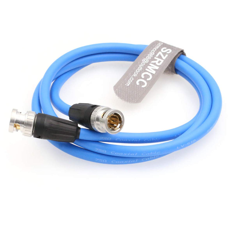 [Australia - AusPower] - SZRMCC BNC Male to Male 12G HD SDI 75ohm 4K Video Coaxial Cable for Cameras Monitors (1m) Blue Cable 1m 