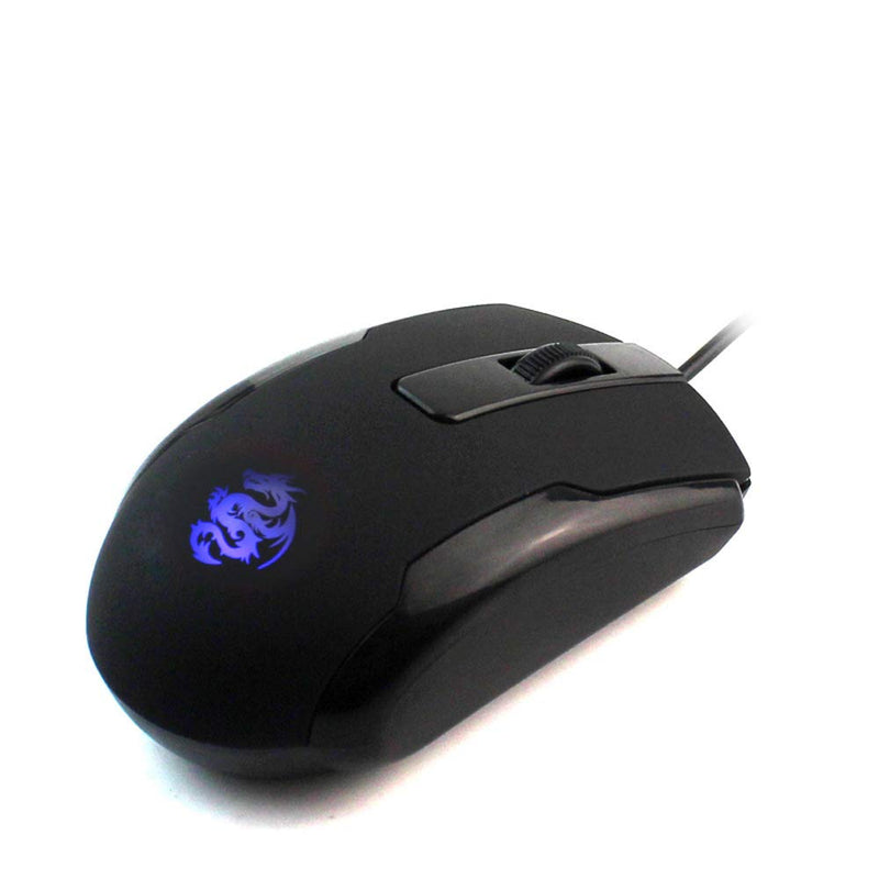 [Australia - AusPower] - WishLotus Left Handed Mouse Logo Laser Engraving and Matte Process 800 DPI Resolution 3D Button Plug and Play Mini USB Wired Mouse Suitable for Laptop 