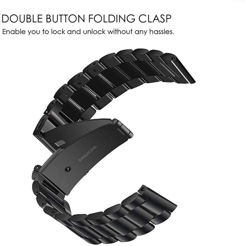 [Australia - AusPower] - OTOPO Metal Strap Compatible with Galaxy Watch 3 45mm Bands, 2Pack 22mm Metal Band + Mesh Loop Mesh Strap Bracelet Replacement for Samsung Galaxy Gear S3 Smartwatch Black 