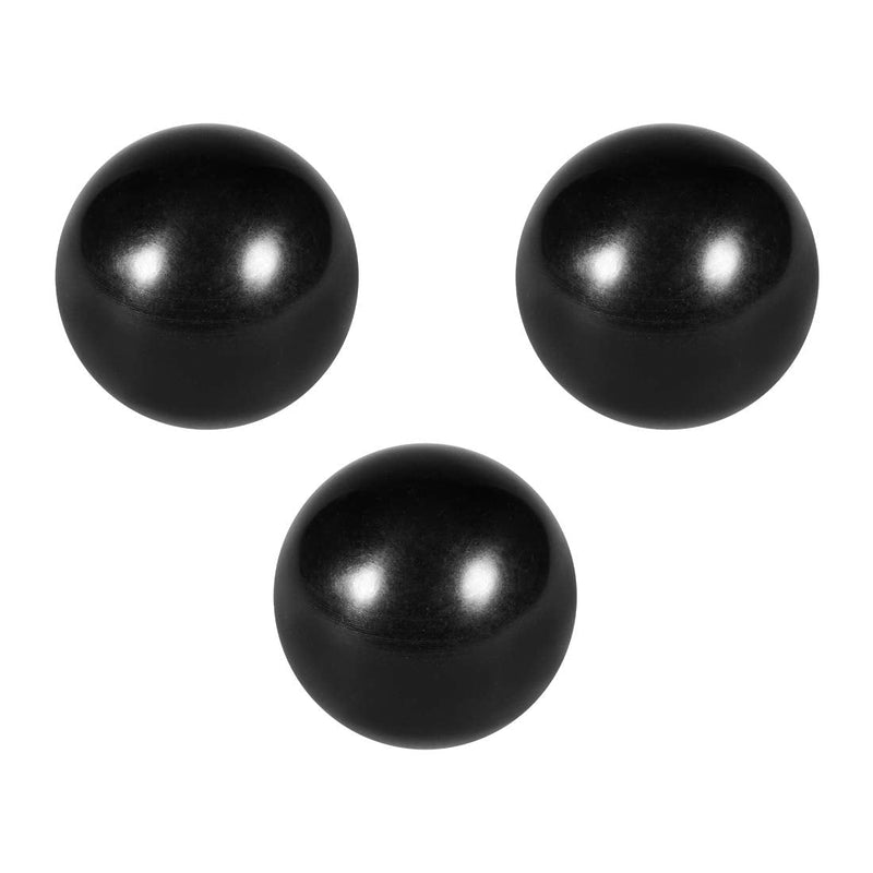 [Australia - AusPower] - uxcell 4Pcs Thermoset Ball Knob M6 Female Thread Machine Handle 30mm Diameter Smooth Rim Black M6x30mm 