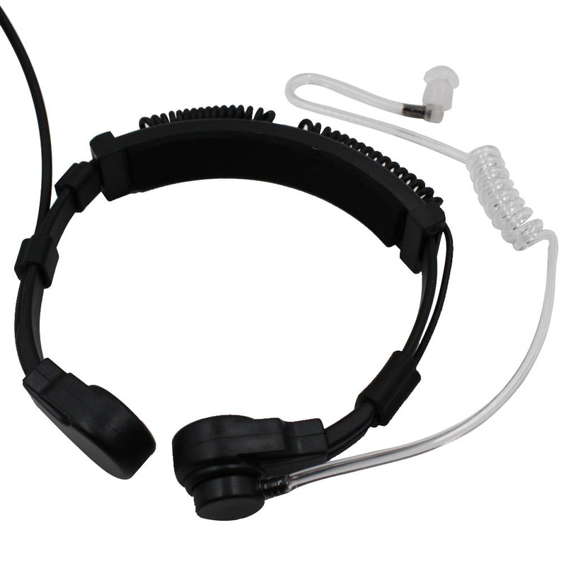 [Australia - AusPower] - KENMAX® Throat Mic Control Covert Acoustic Tube Earpiece Headset with Finger PTT MIC for Walkie Talkie Two Way CB Ham Radio Baofeng Kenwood 