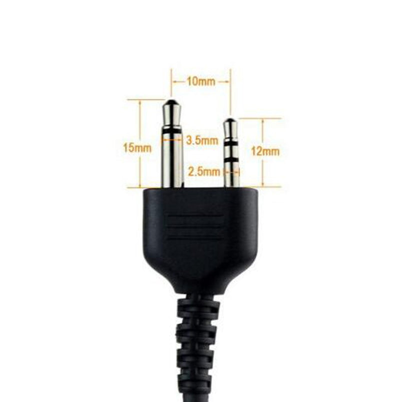 [Australia - AusPower] - Throat Mic Covert Acoustic Tube Noise Reduction Reinforced Earpiece Headset with Finger PTT Compatible with Midland LXT630VP3 LXT600VP3 LXT500VP3 GXT1050VP4 GXT1030VP4 75-785 75-822 Two Way Radio 