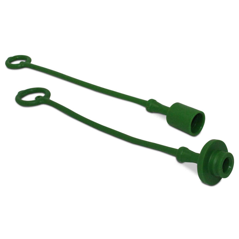 [Australia - AusPower] - JD Sub Compact Tractor Hydraulic Coupler Male Dust Cap and Female Plug Cover Set (Green, Yellow, Black, & Grey) 