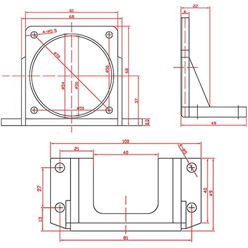 [Australia - AusPower] - Bringsmart Motor Mounting Bracket for 60ktyz AC Gear Motor Mini Motor Support (Bracket) 