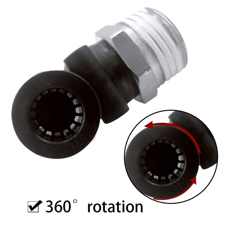 [Australia - AusPower] - Beduan 8mm Tube OD x G1/4" Male Thread BPL Push to Connect Air Fittings Male Elbow (Pack of 10) 8mmxG1/4" 