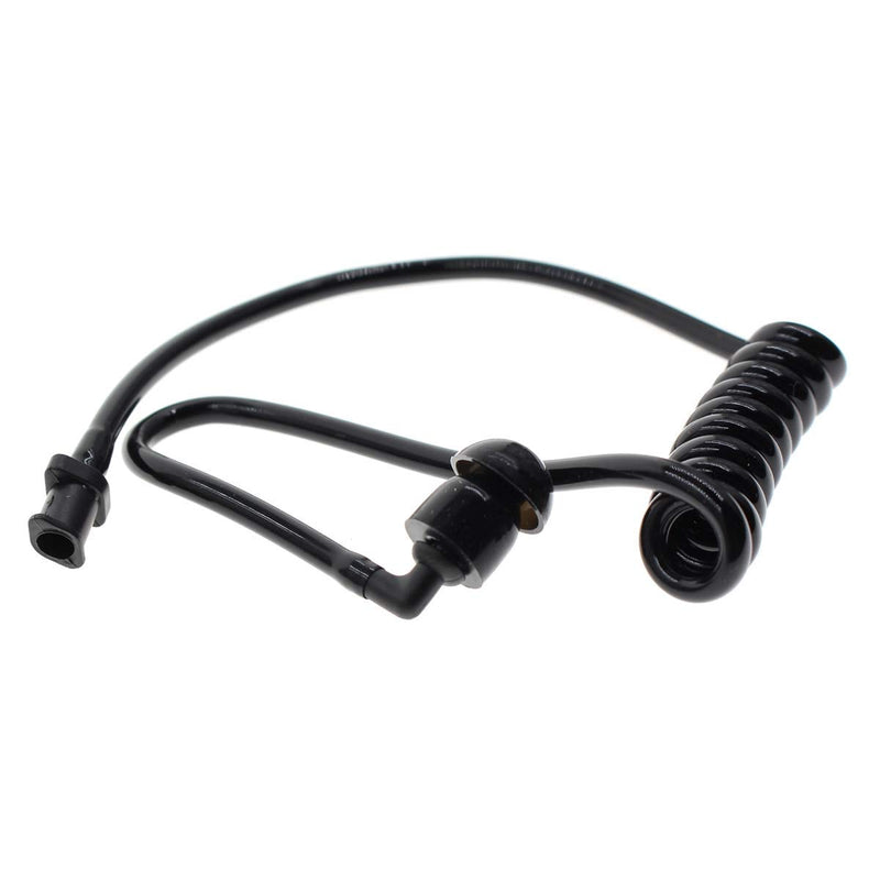 [Australia - AusPower] - AUTOKYA Pair Black Accoustic Ear Tube Black Medium Earmold for Police Radio Earpiece 