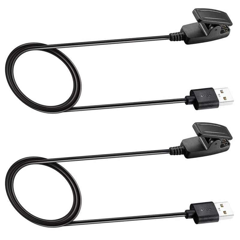 [Australia - AusPower] - Charger for Garmin Forerunner 35 230 235 630 645 735XT, Approach S20 G10, Vivomove HR, Lily, Replacement Charging Cable Clip Data Sync Cord for Garmin Smart Watch [2Pack, 3.3ft/1m] 