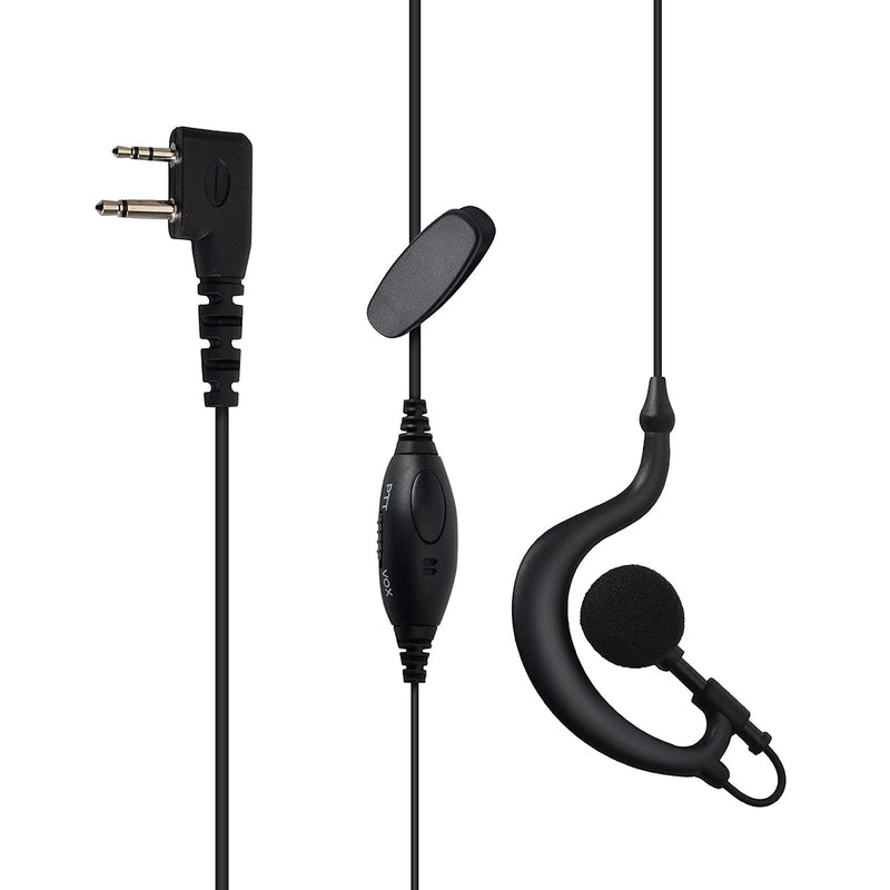 [Australia - AusPower] - TWAYRDIO Walkie Talkie Earpiece with Mic for Midland Radio G-Shape Headset Microphone with PTT/VOX for LXT600VP3 LXT500VP3 GXT1050VP4 GXT1000VP4 GXT1000X3VP4 GXT1030VP4 GMRS Radios (2Packs) 