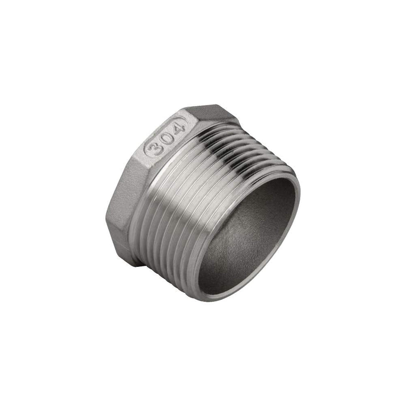 [Australia - AusPower] - Quickun Stainless Steel Reducing Hex Bushing, 1/2" Male NPT to 1/4" Female NPT, Reducer Bushing Pipe Hose Fitting ( Pack of 2) 1/2" x 1/4" 