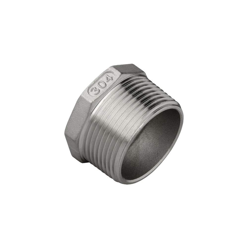 [Australia - AusPower] - Quickun Stainless Steel Reducer Hex Bushing, 1" Male NPT to 1/2" Female NPT, Reducing Bushing Pipe Hose Fitting 1" x 1/2" 