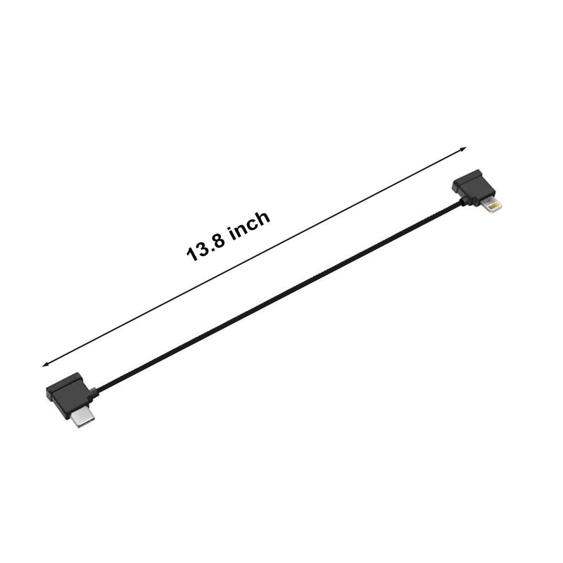 [Australia - AusPower] - Skyreat 1.14 ft / 35 cm USB C to iOS Phone Cable Cord,Right Size Angle for DJI Mini 2 / Mavic Air 2 / Mavic 3 Remote Controller & iPhone,iPad Devices 