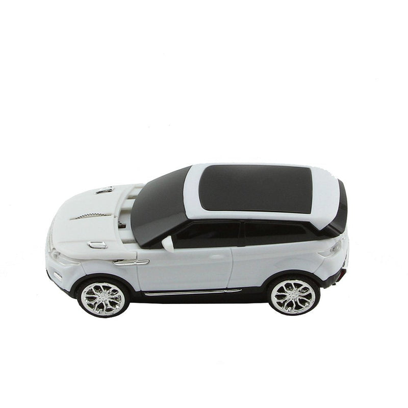 [Australia - AusPower] - 3C Light Car Mouse Wireless 2.4GHz Cool Sport SUV Car Shape Mouse Optical Mice 1600 DPI with USB Receiver Suitable for PC/Computer/Laptop (White) 