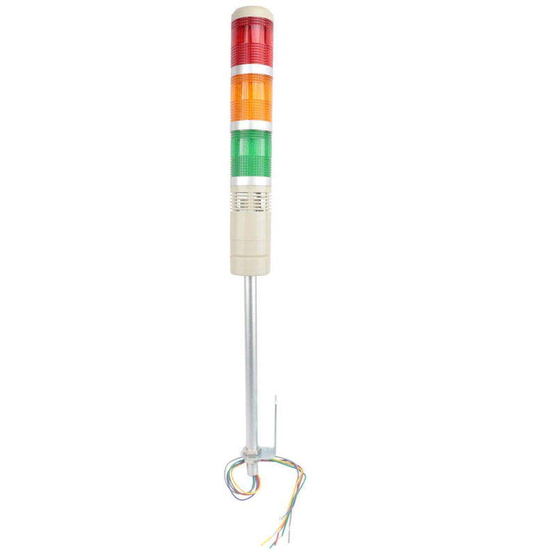 [Australia - AusPower] - Nxtop Industrial Lamp Post LED Alarm Circular Tower Lamp Indicator Continuous Light Light Warning Lamp Buzzer Red Green Yellow DC 12V 
