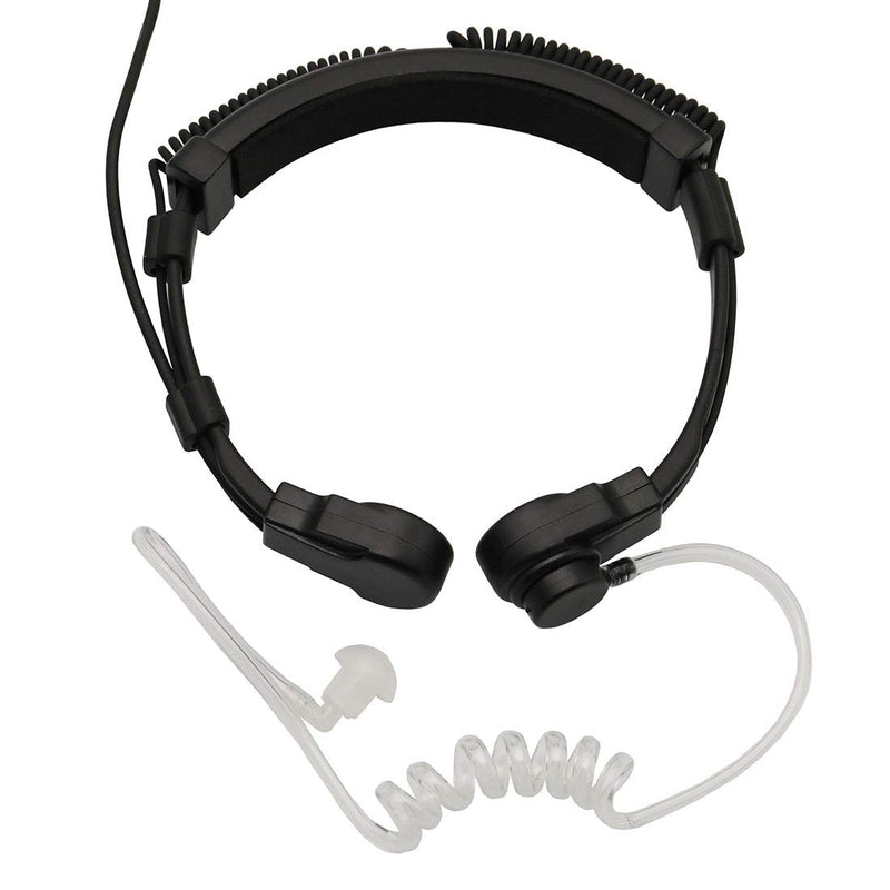 [Australia - AusPower] - Flexible Throat Mic Microphone Covert Acoustic Tube Tactical Walkie Talkies Earpiece Headset with Finger PTT is Compatible with Retevis H-777 Baofeng Uv-5r 666s 777s 888s Kenwood Pro-Talk XLS 2pin 