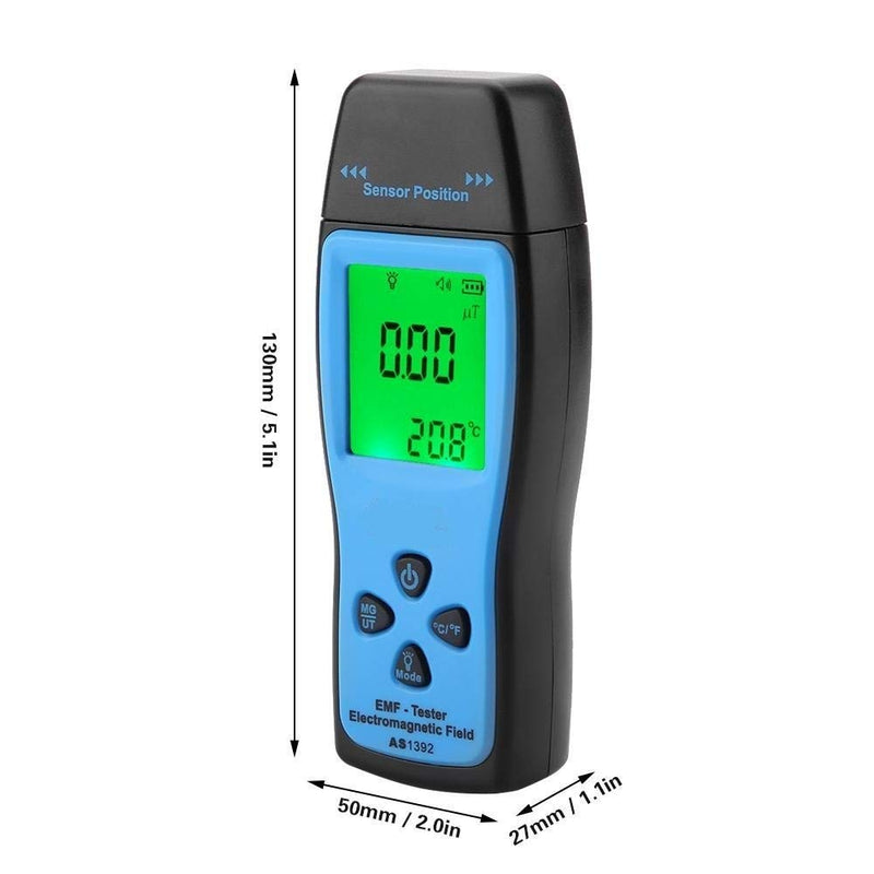 [Australia - AusPower] - EMF Meter,Handheld Electromagnetic Field Tester, Radiation Meter, 0?2000mG/0?200?T, 0.1?T Resolution, 30Hz?300Hz, for Home Appliances, Power Lines and Industrial Equipments 