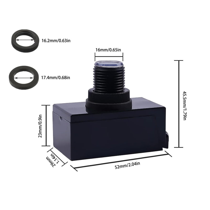 [Australia - AusPower] - Meskliu Photocell Light Sensor,AC110-240V 5A Dusk to Dawn Outdoor Photoelectric Light Control Switch,Hard-Wired Post Eye Light Control with Automatic Illumination Detection Circuit 