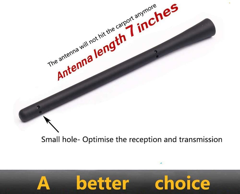 [Australia - AusPower] - Car Audio Antenna fits for Ford F150 F250 F350 Super Duty, Raptor & Dodge RAM Truck Short Antenna - 7 inch Long 