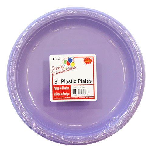 [Australia - AusPower] - Party Dimensions Party 9" | Hydrangea | Pack of 10 Plastic Plate, 9 inches 