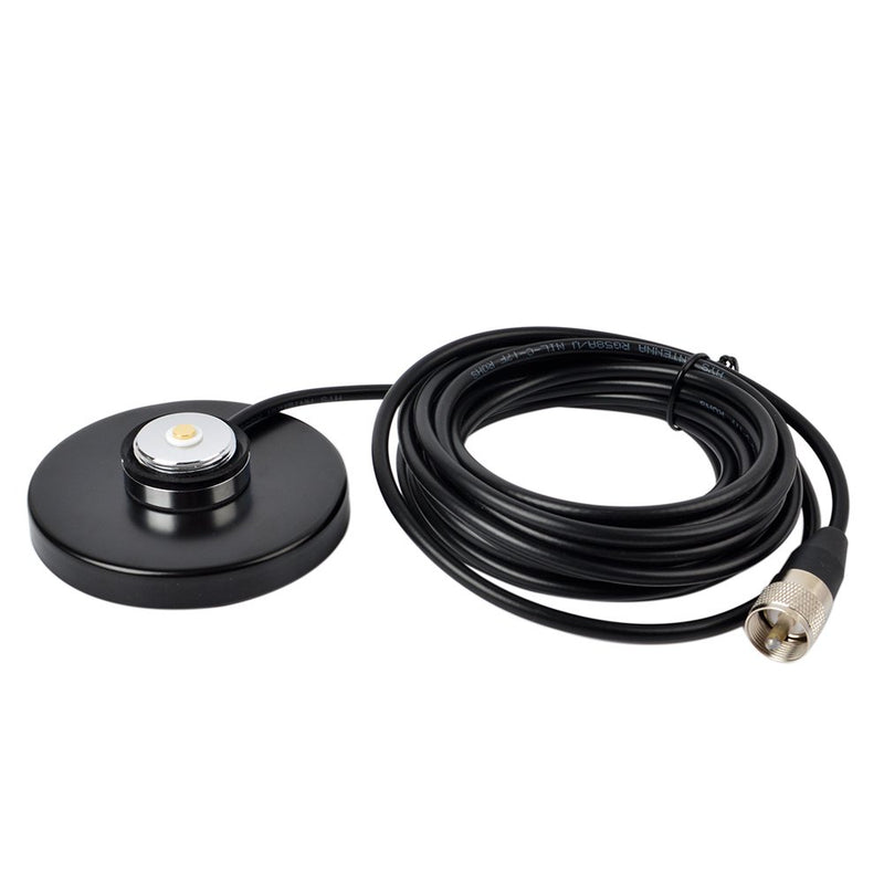 [Australia - AusPower] - HYS TC-MB90 NMO Mount Magnetic Base for Car Bus Taxi Mobile Radio Antenna W/5M(16.4ft) RG58 Coaxial Cable PL-259 Plug 