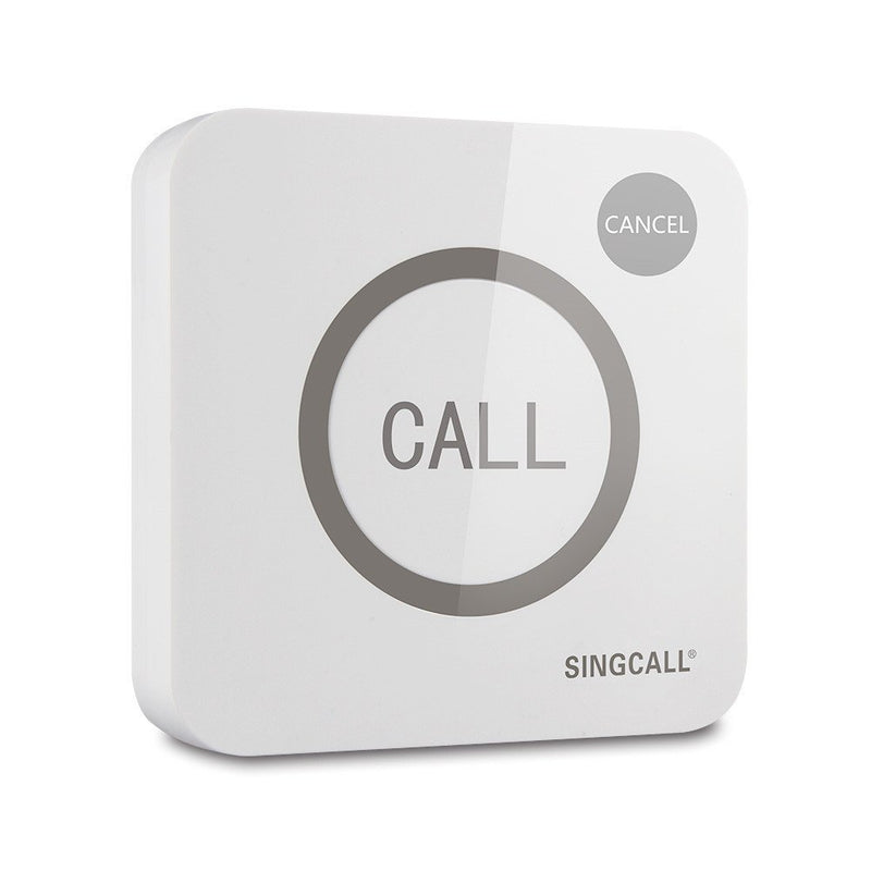 [Australia - AusPower] - SINGCALL Wireless Service Calling System for Restaurant Cafe,Call Waiter Nurse Staff,Big Touching Button,Waterproof 2-Button Pager APE520C 1 Call Button 