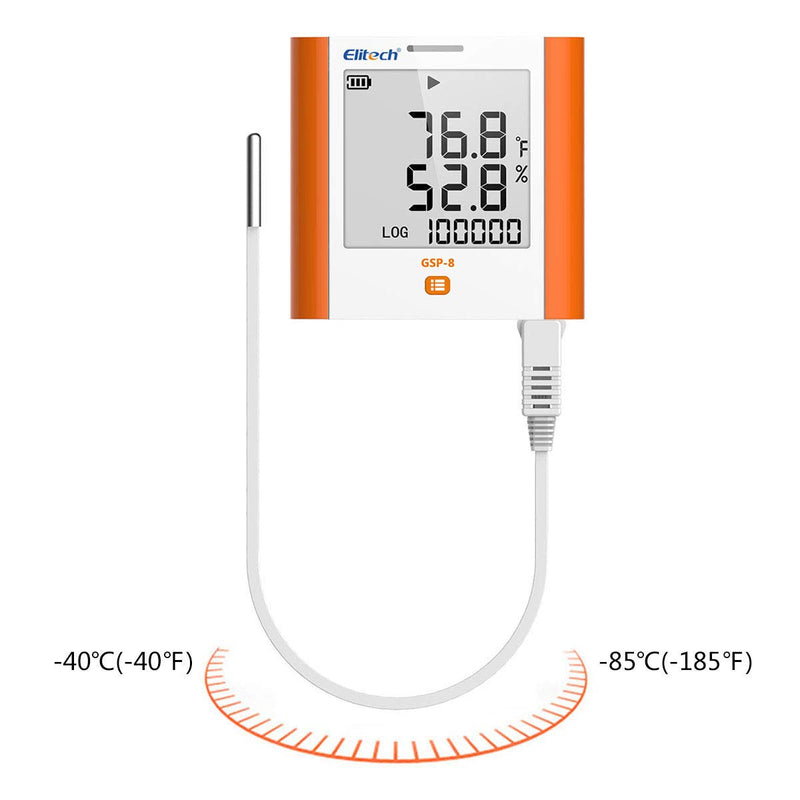 [Australia - AusPower] - Elitech GSP-8 Digital Data Logger Refrigerator Temperature Humidity Recorder Alarm 