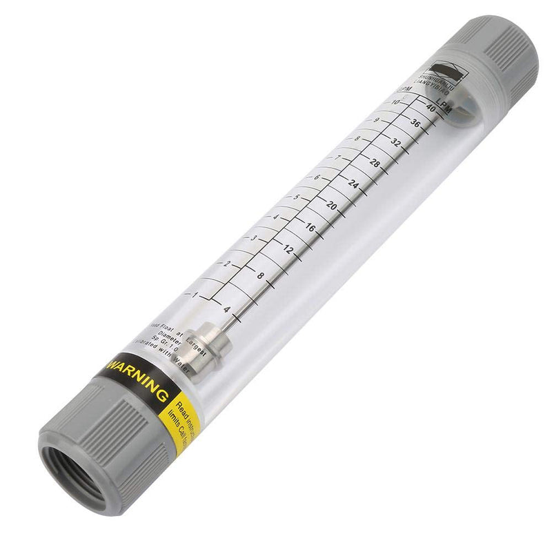 [Australia - AusPower] - Water Liquid Inline Flowmeter 1" PT Female Threaded, 5-50GPM Clear Acrylic Water Flowmeter with Stainless Steel Float for Pipeline Flow Measure 