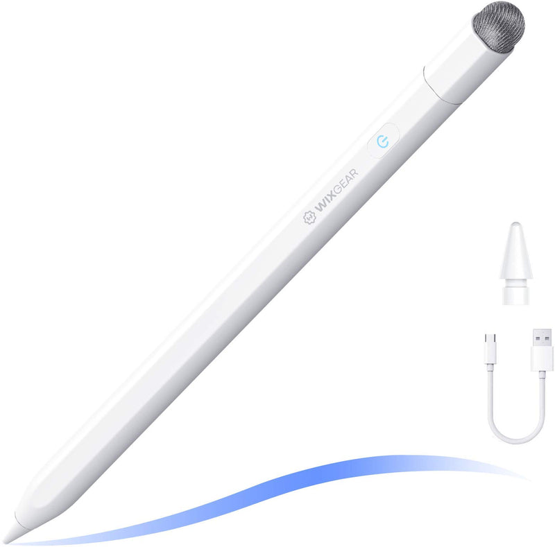 [Australia - AusPower] - WixGear Stylus Pen for iPad with Palm Rejection, Active iPad Pencil for Precise Writing/Drawing, Compatible Apple (2018-2020) iPad Pro iPad 6th/7th, Mini 5th Gen (with New Passive Tip for All Phones) 