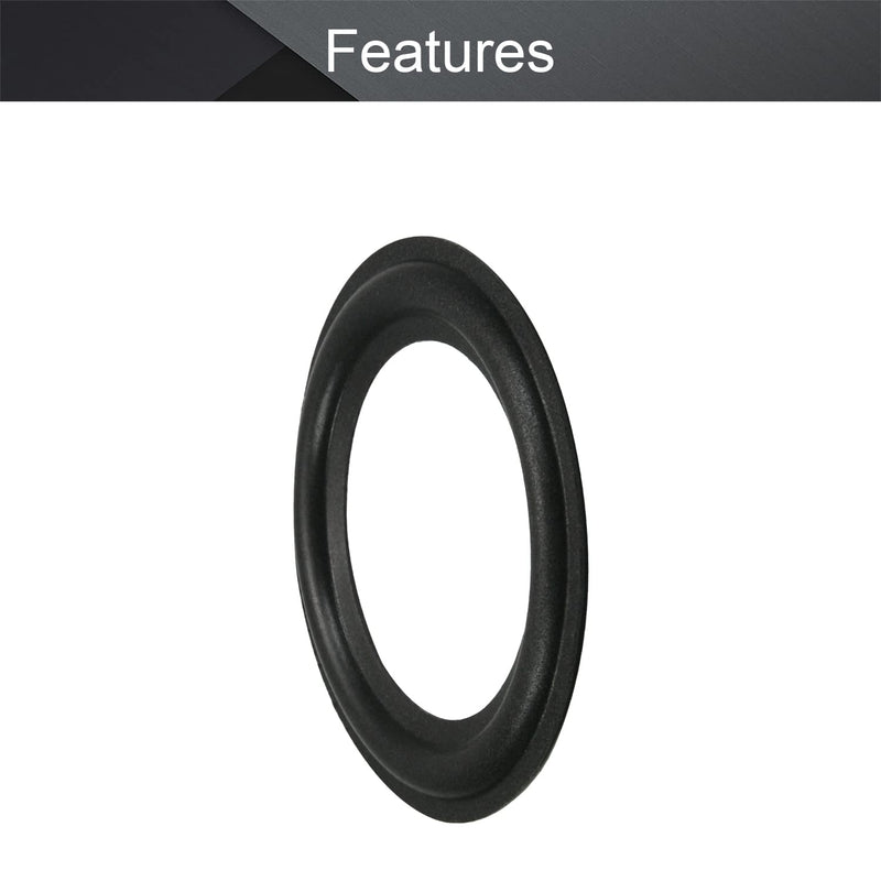 [Australia - AusPower] - Fielect 3.5inch/90mm Foam Speaker Edge Surround Rings Replacement Kit for Speaker Repair or DIY Black 1Pcs 3.5inch /90mm 