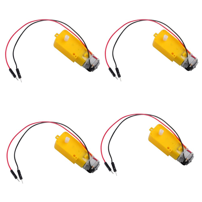 [Australia - AusPower] - Wishiot 2pcs L298N Motor Driver Board Control Module with 4pcs TT Motor Kit DC Gearbox Motor Soldered with 2Pin Male Dupont Wire Dual Shaft DC3-6V Ratio 1:48 200rpm 