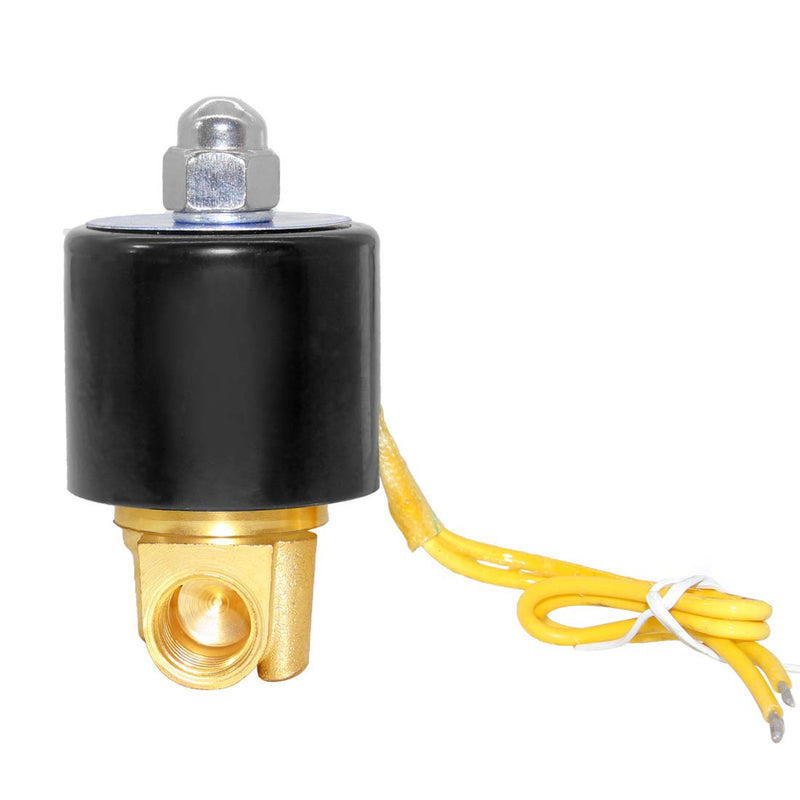 [Australia - AusPower] - Beduan Brass Mini Electric Solenoid Valve, 12V 1/4" Air Valve Control Flow Normally Closed for Air Water Oil Fuel 