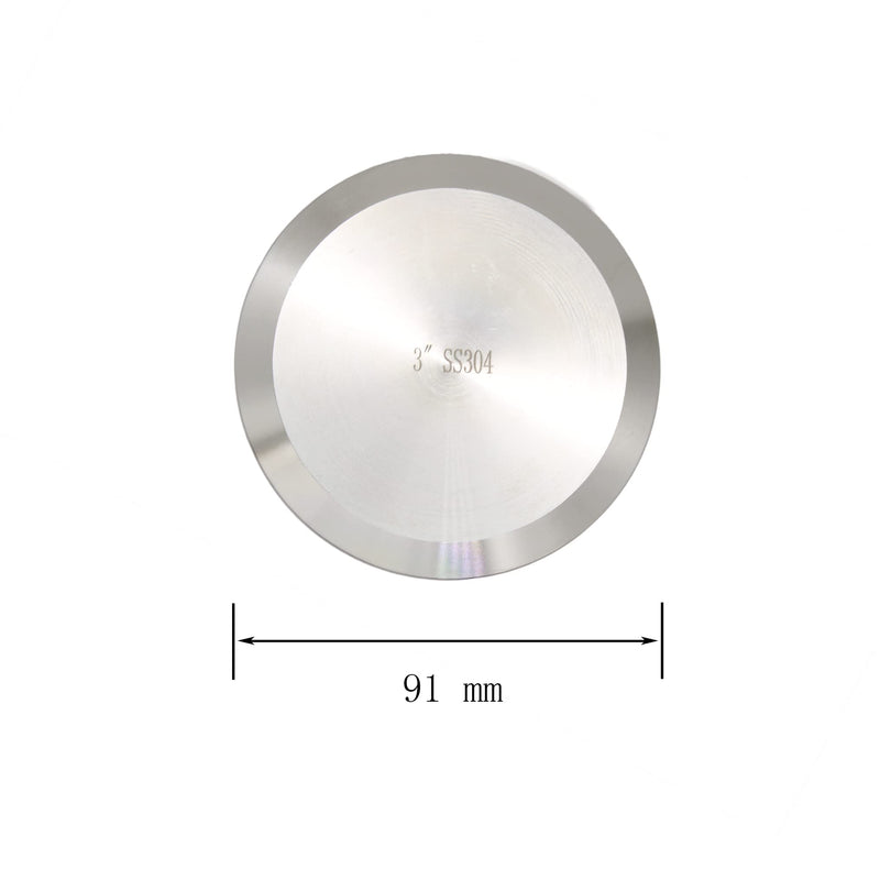 [Australia - AusPower] - QiiMii SS304 3" Stainless Steel Sanitary Tri Clamp Clover Solid End Cap,1 pack 3 inch (1 pack) 