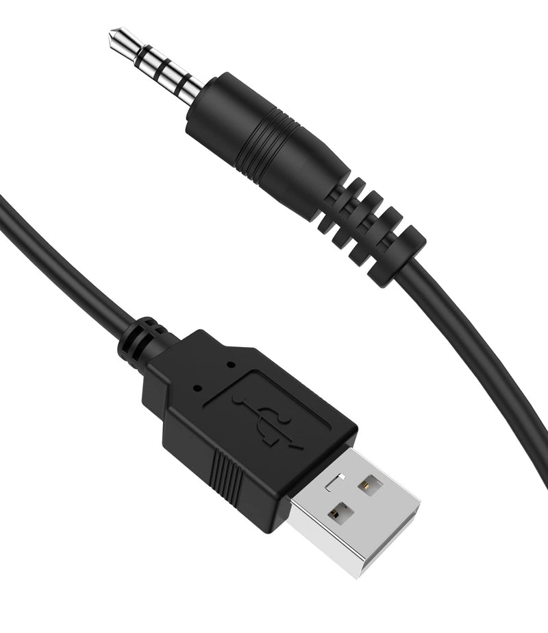 [Australia - AusPower] - BERLAT 3.5mm Male AUX Audio Jack to USB 2.0 Male Charge Cable Adapter Cord, 2pack Audio Car Stereo Jack Cables to USB 2.0, USB Connection Kit, for Music Player- 3.3ft（Support Data Transmission） 