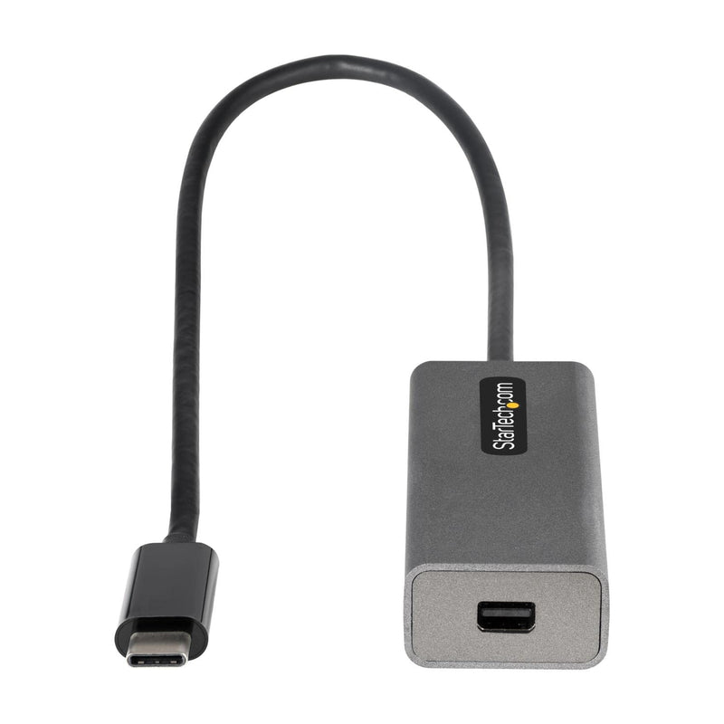 [Australia - AusPower] - StarTech.com USB C to Mini DisplayPort Adapter, 4K 60Hz USB Type C to mDP/Mini DP Monitor Video Converter Dongle, Thunderbolt 3 Compatible, 12" Attached Cable, Upgraded Version of CDP2MDP (CDP2MDPEC) Space Gray 12" / 30 cm 