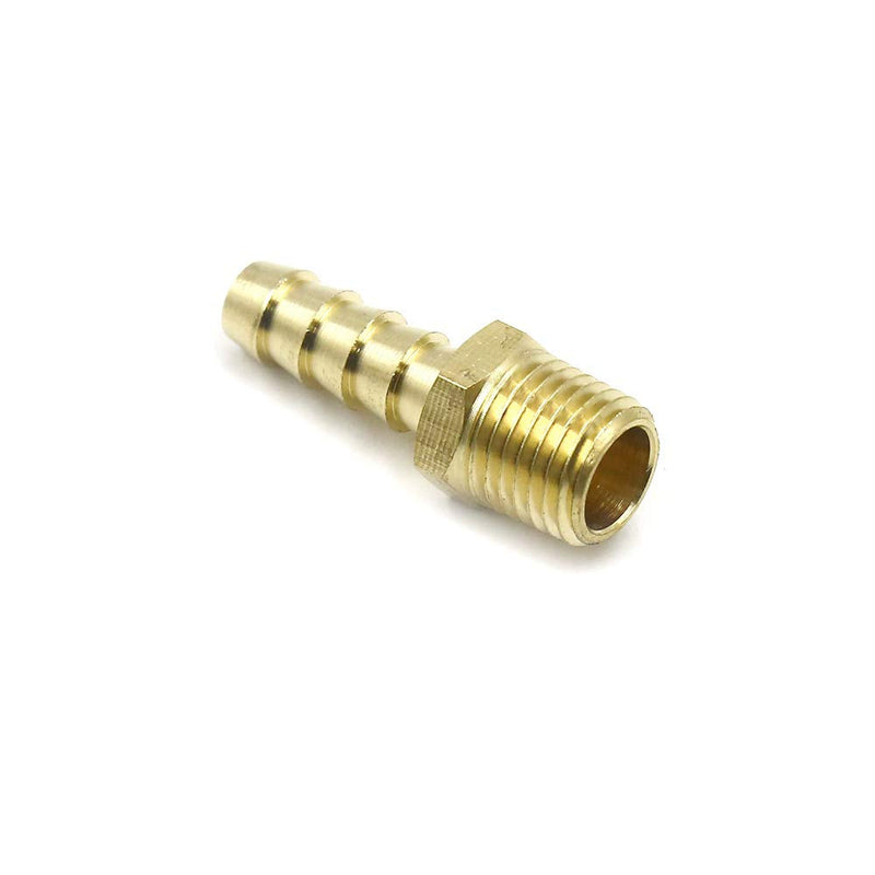 [Australia - AusPower] - PHITUODA 2pcs 5/16" Hose Barb to 1/4" NPT Male Brass Quick Coupler, Air M Type Fittings Compression Hose Fittings Quick-Connect Fittings 5/16" Barb to 1/4 NPT Male 