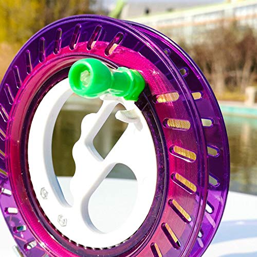 [Australia - AusPower] - HENGDA KITE Professional Outdoor Kite Line Winder Winding Reel Grip Wheel with Flying Line String Flying Tools with Lock-Purple 