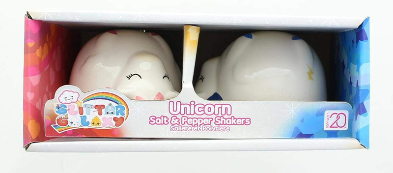 [Australia - AusPower] - Glitter Galaxy Pink & Blue Unicorn Salt & Pepper Shaker Set 
