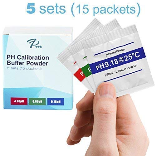 [Australia - AusPower] - 15 Pack PH Calibration Buffer Solution Powder Set, for Precise pH Meter Calibration, Make 250 ml of Each 4.00pH, 6.86pH, and 9.18pH to calibrate Your PH Tester 