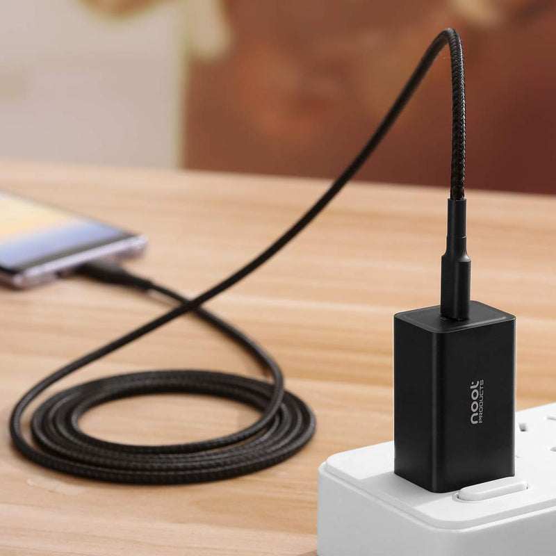 [Australia - AusPower] - noot products-Fast Charger for Samsung Galaxy Z Flip 3,S21,S20,S20 FE,S10,S9,S8,A72,A52,A32,A71,A51,A50,A21,A11,A10e,Note 20(Ultra & Plus)-18W USB C Wall Power Adapter+Braided 6FT USB C to C Cable 
