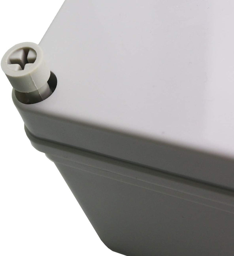 [Australia - AusPower] - DJC Supply Co. 6" x 6" x 3" Weather & Dust Proof PS Plastic Junction Conduit Box Enclosure (5.5"x5.5"x3" Interior Dimension)1 Pack 1 6" x 6" x 3" 
