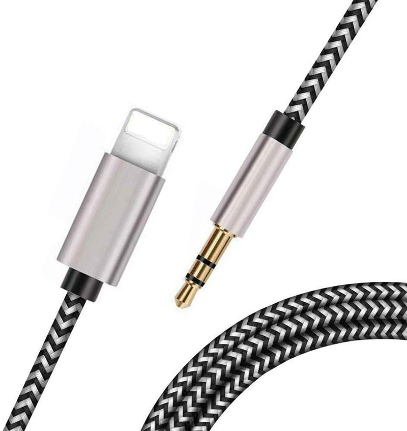 [Australia - AusPower] - (Apple MFi Certified) Car Aux Cord for iPhone,Lightning to 3.5mm Nylon Braided Aux Audio Cord Car Stereo Cable&Headphone Jack Adapter Compatible with iPhone13 12 11/XR/XS/X/8/8P/7/6 Support All iOS 