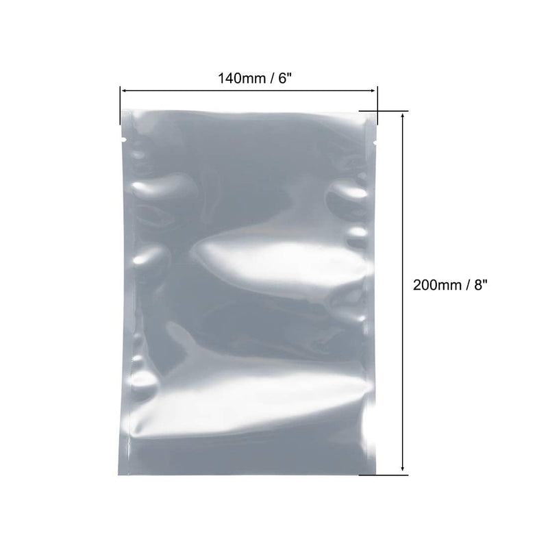 [Australia - AusPower] - uxcell Antistatic Shield Shielding Bag, Flat Open Top Anti Static Bag for Electronic Devices, 6x8 inch(140x200mm), 100 PCS 