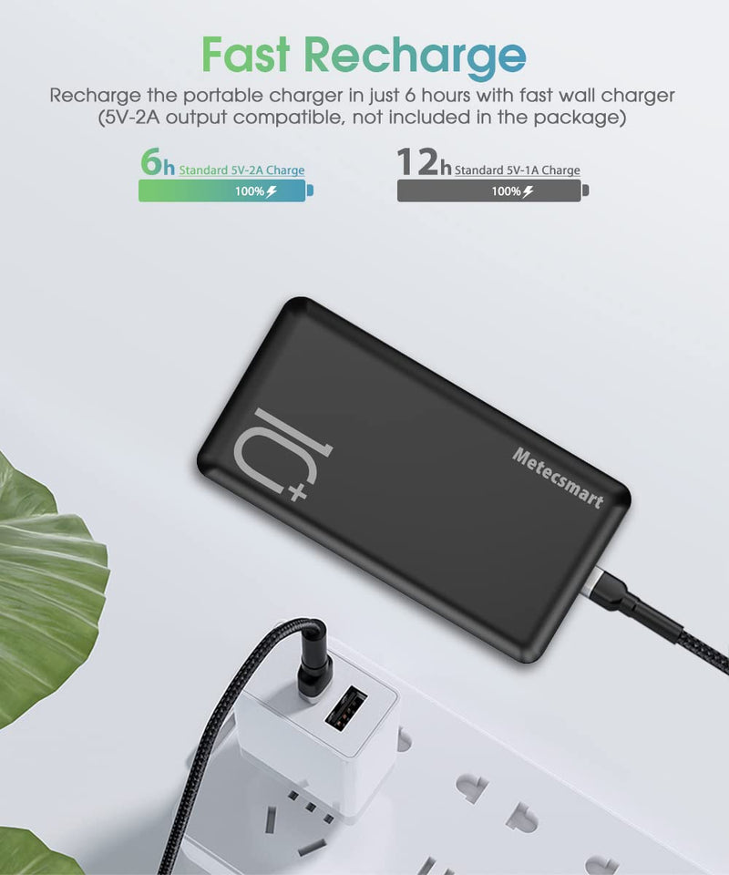 [Australia - AusPower] - TG90 Power Bank 10000mAh Portable Battery Charger for Cell Phones External Battery Power Packs, Ultra Slim Portable Phone Charger Compatible with iPhone Android Phone and Heated Vest 